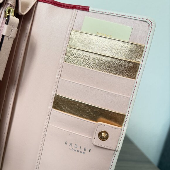 Radley London Hole Lotta Fun Large Leather Flapover Wallet Red - Picture 9 of 9